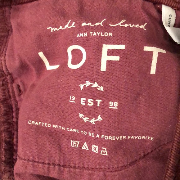 Burgundy LOFT Corduroy Pants - Picture 4 of 5